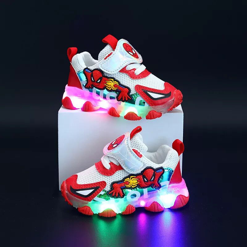 Spiderman shoes with lights sales