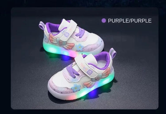 Baby Boys & Girls LED Light - Up Sneakers - Soft Toddler Trainers for 1 - 6 Years