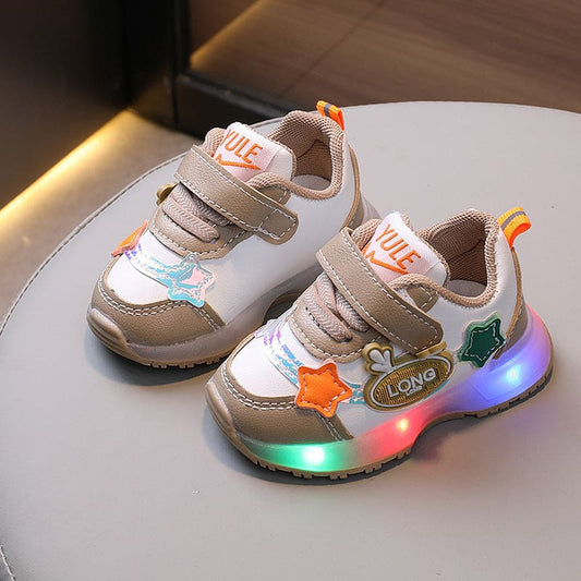 Kids LED Light - Up Sneakers β Soft Sole Breathable Baby Shoes for Boys & Girls