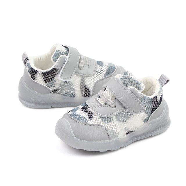 Sports Casual Shoes Breathable Mesh Soft Rubber Sole Kids Prewalker Shoes Unisex 