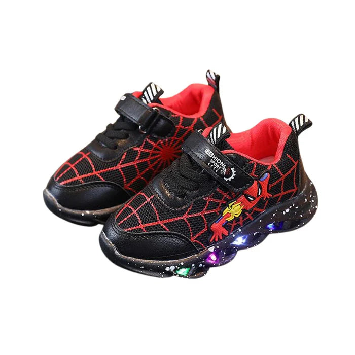 Spiderman Baby Light Shoes | Breathable Mesh Kids Sport Sneakers | Disney Casual Shoes for Boys 