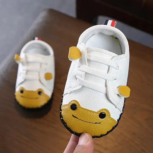 Fashion Cute PU Leather First Walkers Non-slip Toddler Soft Soled Baby Girl Boy Shoes 