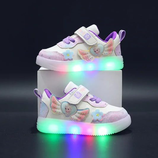 Baby Boys & Girls LED Light-Up Sneakers - Soft Toddler Trainers for 1-6 Years 