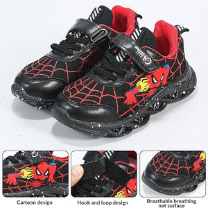 Spiderman Baby Light Shoes | Breathable Mesh Kids Sport Sneakers | Disney Casual Shoes for Boys 