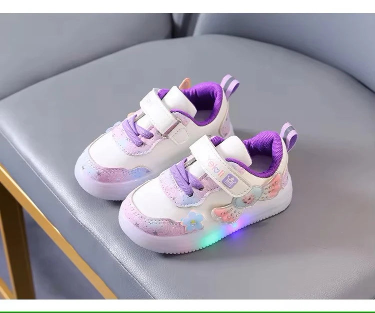 Baby Boys & Girls LED Light-Up Sneakers - Soft Toddler Trainers for 1-6 Years 