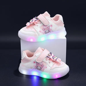 Frozen - Themed LED Light - Up Sneakers – Breathable Casual Shoes for Kids