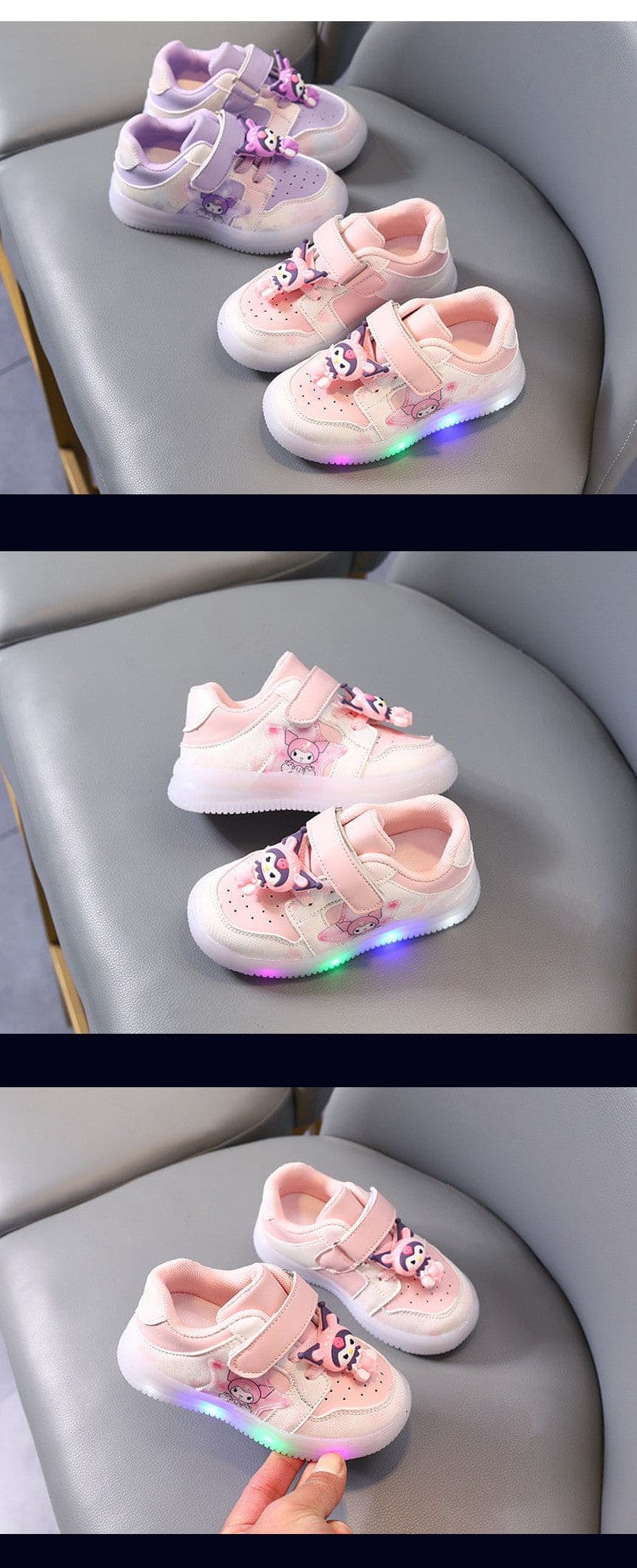 Frozen - Themed LED Light - Up Sneakers – Breathable Casual Shoes for Kids