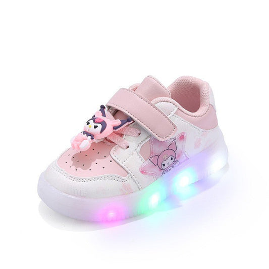 Frozen - Themed LED Light - Up Sneakers – Breathable Casual Shoes for Kids