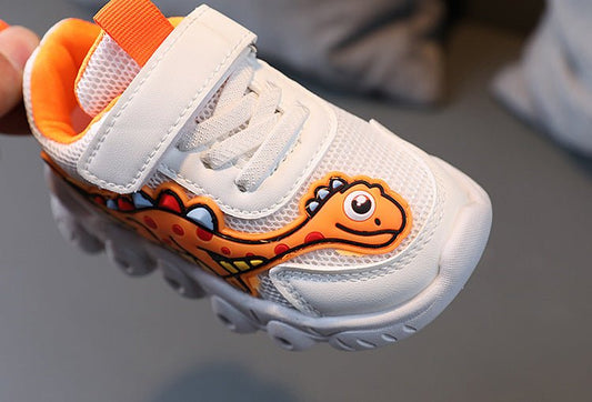 Light baby Shoe | Dinosaur Pattern Mesh Luminous Sole Chunky Baby Shoe