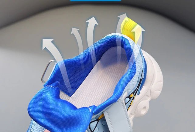 Light baby Shoe | Dinosaur Pattern Mesh Luminous Sole Chunky Baby Shoe