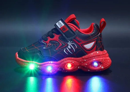 Spider LED Light Shoes for Boys - Trendy & Comfy Sneakers (1 - 6 Years)