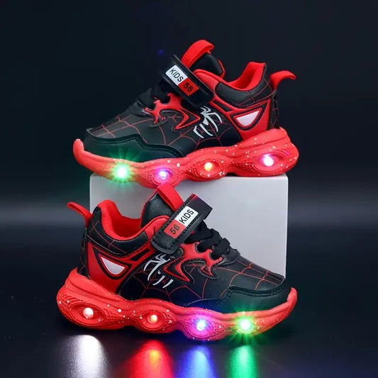 Spider LED Light Shoes for Boys - Trendy & Comfy Sneakers (1 - 6 Years)