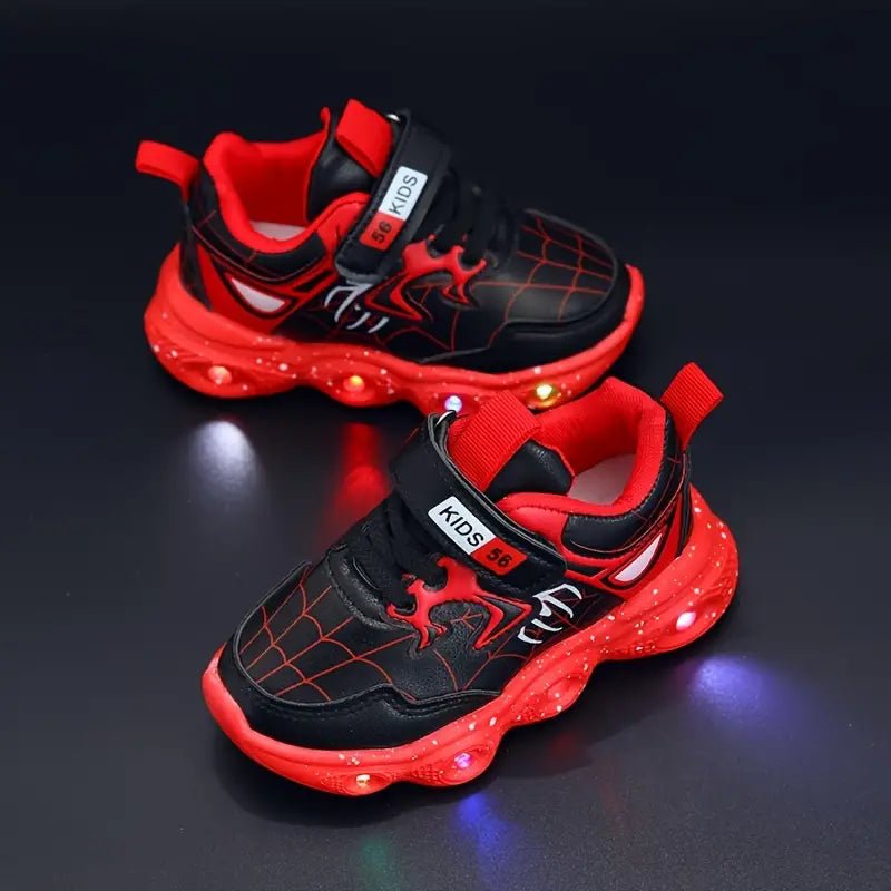 Spider LED Light Shoes for Boys - Trendy & Comfy Sneakers (1 - 6 Years)