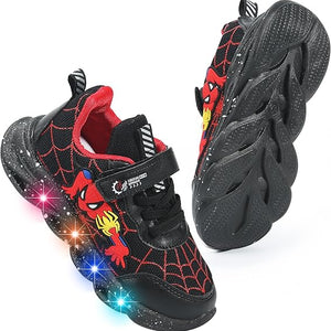 Spiderman Baby Light Shoes | Breathable Mesh Kids Sport Sneakers | Disney Casual Shoes for Boys
