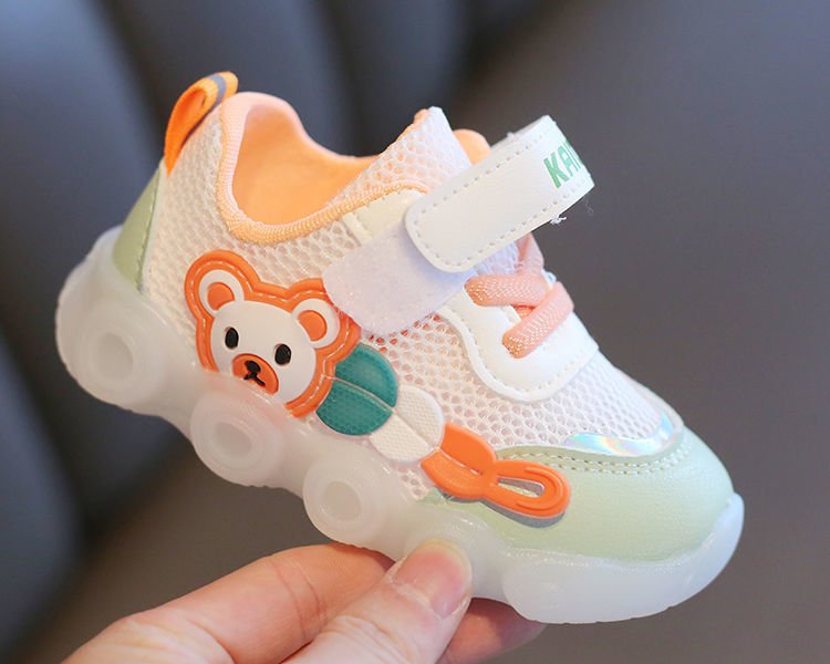 Summer LED Baby Walking Shoes – Soft Mesh Breathable Sneakers