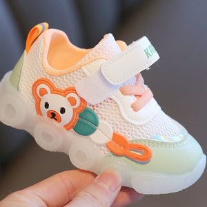 Summer LED Baby Walking Shoes – Soft Mesh Breathable Sneakers