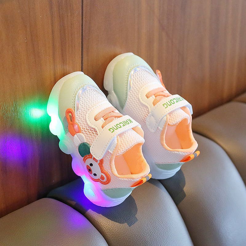 Summer LED Baby Walking Shoes – Soft Mesh Breathable Sneakers